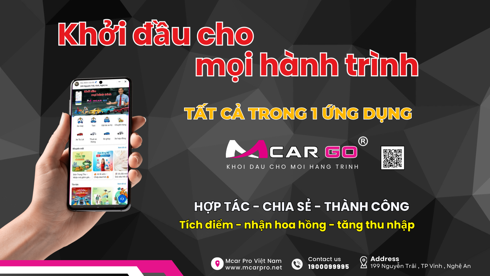 ứng dụng Mcar Go - khởi đầu mọi hành trình